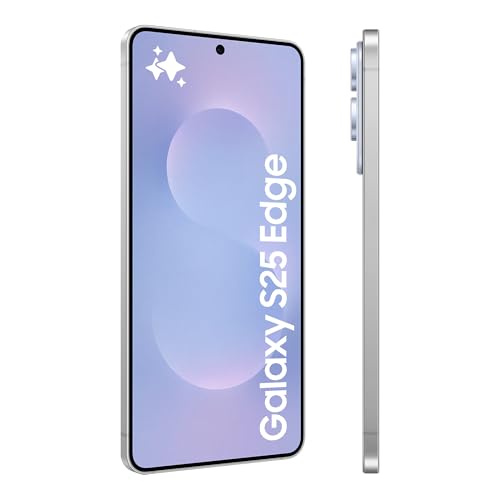 Samsung Galaxy S25 Edge AI Smartphone, Galaxy AI, Android Smartphone, 12GB Memory, 512GB Storage, 200 MP Camera, Long Battery Life, Titanium IcyBlue, 3 Year Samsung Extended Warranty (UK Version)