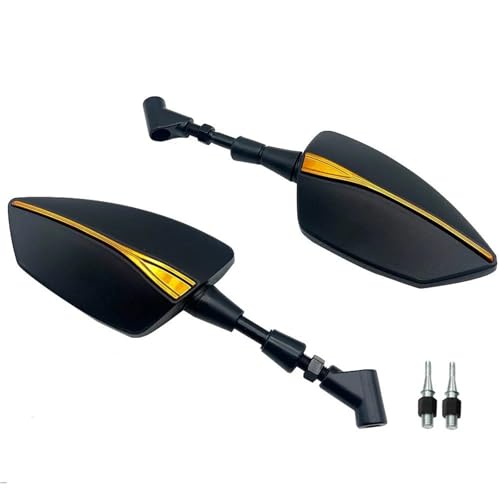 Espejos retrovisores de motocicleta para Aprilia GT 750 900 ajustables color dorado