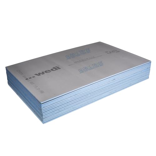 Wedi Waterproofing Extruded Polystyrene Cement Resin Coated Boards (15x Pack Building Panel) 48' x 32' x ½