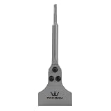 TOPWAY Dłuto SDS Plus 4 cale 300 mm x 100 mm dłuto szpatułkowe do usuwania płytek, kleju podłogowego, dywanów, linoleum, sklejki, cienkościennych powierzchni i ścian 121116