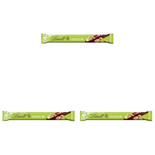 Lindt Lindor Snack Cioccolato al Latte con Pistacchio, Formato 38g (Confezione da 3)