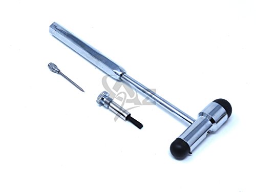 Buck 3 in 1 Percussion Hammer + Reusable Diagnostic Medical Pocket Penlight Pen Light (A2ZSCILAB) (Black PENLIGHT + Buck Hammer)