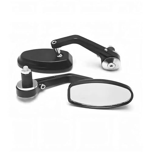 Espejo retrovisor de motocicleta plateado antirreflejo y ajustable de extremo manillar para Suzuki GSR