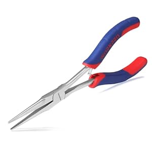 WORKPRO Long Reach Needle Nose Pliers, 7 Inches Mini Small Extra Long Nose Pliers with Smooth Jaws for Jewelry Making, Bending Wire and Small Object Gripping Work On Narrow Place