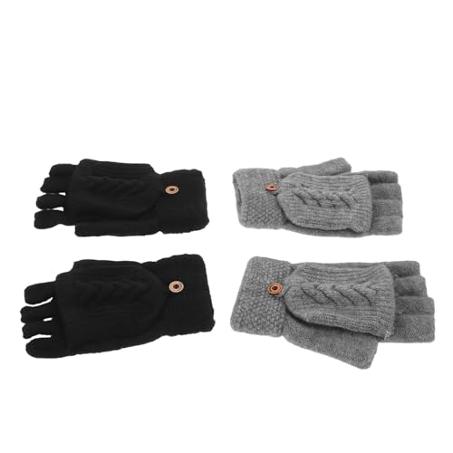 Guantes convertibles de fibra acrílica Mipcase con forro interior grueso y solapa térmica