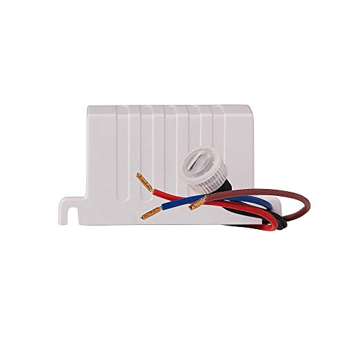 Sensor crepuscular IP54 para interior y exterior – Interruptor crepuscular con sonda ideal para LED con sensor de luz de 2000 W – Ajustable automáticamente