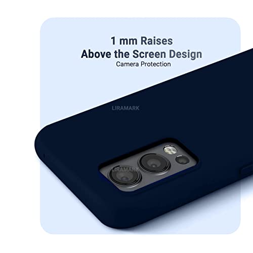 Image of LIRAMARK Liquid Silicone Soft Back Cover Case for OnePlus Nord 2 5G (Midnight Blue)
