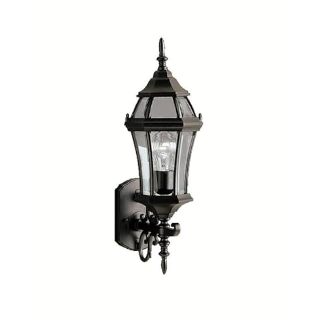 Kichler 9790BK, Townhouse Aluminum Outdoor Wall Sconce Lighting, 100 Watts, Black (Painted),30.5-Inch