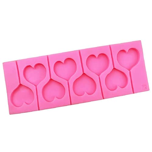 Bontannd 8 Trous Coeur Forme Silicone Sucettes De Silicone Moules Chocolat Gâteau Gâteau Pâtisserme Gâteau Décorer Pâtissier Moules De Savon Moules De Savon