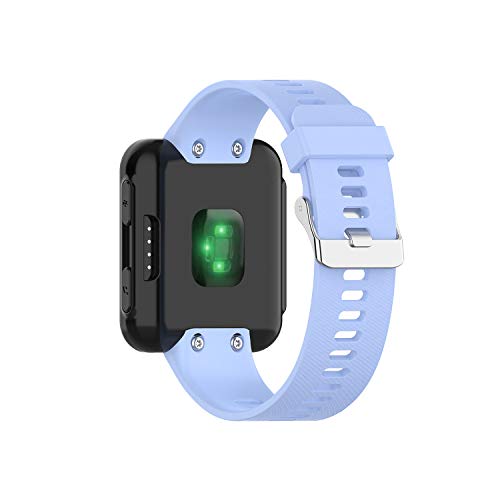 Watch Strap for Garmin Forerunner 35, Silicone Replacement Band Strap Ourdoor Sport Wrist Band for Garmin Forerunner 30 (Kiku Blue) - Image 4