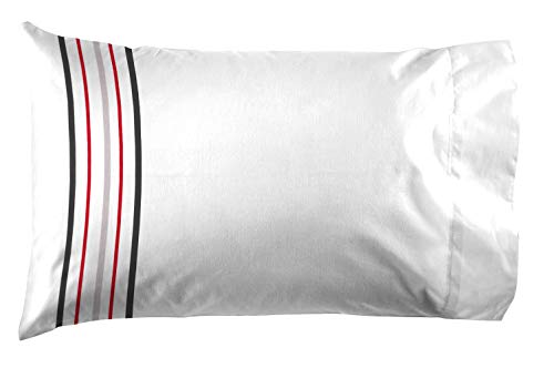 Image of Jay Franco Disney Mickey Mouse 90th Stripe Queen Bed Set, White