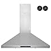 AKDY European Style Wall Mount Stainless Steel Range Hood Vent with Touch Control and Carbon Filters (30)