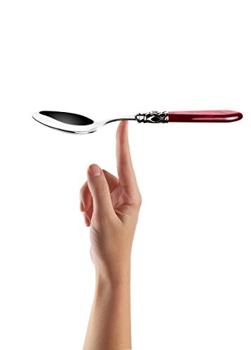 Bugatti, Aladdin, Set Posate 49 Pezzi In Acciaio Inox, Ghiera Cromata E Manico Colore Blu Effetto Madreperla. Set 12 Persone: 12 Cucchiai, 12 Forchette, 12 Coltelli, 12 Cucchiaini E 1 Mestolo - 5