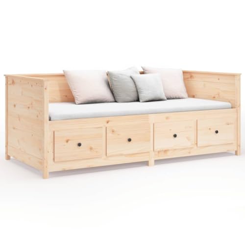 WSJHUHK Möbel, Betten & Accessoires, Betten & Bettrahmen, Tagesbett ohne Matratze 90x190 cm, Einzelbett, Massivholz, Kiefer – Bild 6