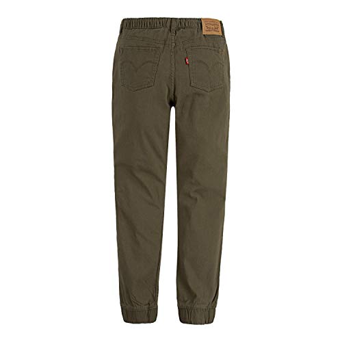 Levi's Girls' Soft Brushed Jogger Pants, Olive Night, 4T #TOP1