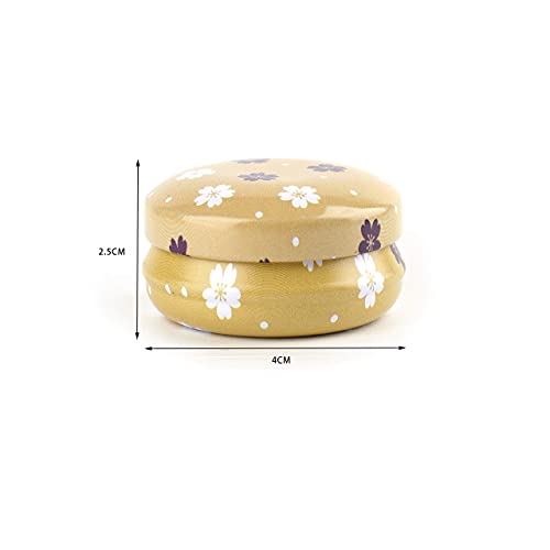 Rarapop 12 Pack Round Empty Tins Box Candle Jars, Flower Mini Travel Tin Cans, 20Ml Refillable Container Bottle For Candle, Lip Balm, Salve, Eye Shadow, Powder #TOP5