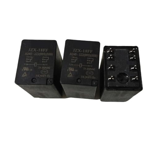 Relé JZX-18FF-A240-2Z2 intermedio de 240VAC con interruptor de 8 pines y contactos de 7A 4