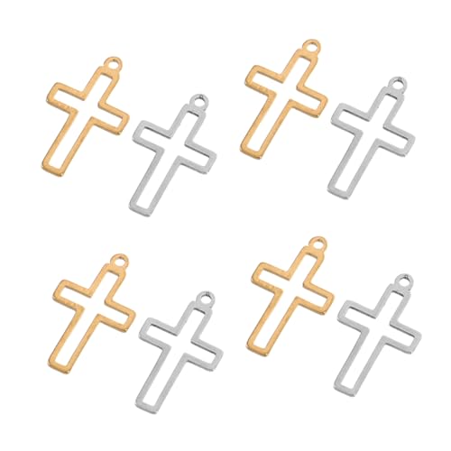 Mini colgantes cruz acero inoxidable de alta resistencia para bisutería fina diy