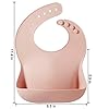 PandaEar Silicone Baby Bibs Set of 3 for Toddlers, BPA Free Waterproof Adjustable Feeding Bib with Large Pocket Food Catcher (Pink) #1