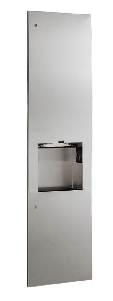 B-380309 230V - TrimLineSeries Surface-Mounted Paper Towel Dispenser/Automatic Hand Dryer/Waste Bin (3-in-1 Unit)