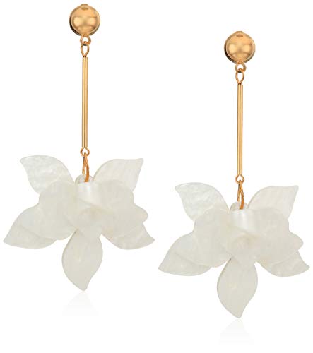 SHASHI Women's Petunia Earrings, White, One Size SHASHI Women's Petunia Earrings, White, One Size