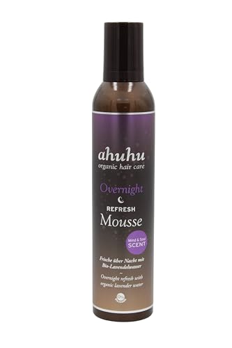 ahuhu organic hair care Overnight Refresh Mousse 300ml I Trockenshampoo Schaum I Mind & Soul Scent I mit Bio Lavendelwasser