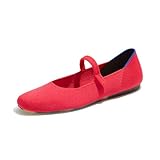 EXTRA COMFORT, EASY WEAR: These unique, rounded-square toe flats feature a super soft, lightweight knit construction for extra comfort every step. The stretchy straps are comfy, keep your feet secure, and giving your look a lil’ something extra. FIT ...