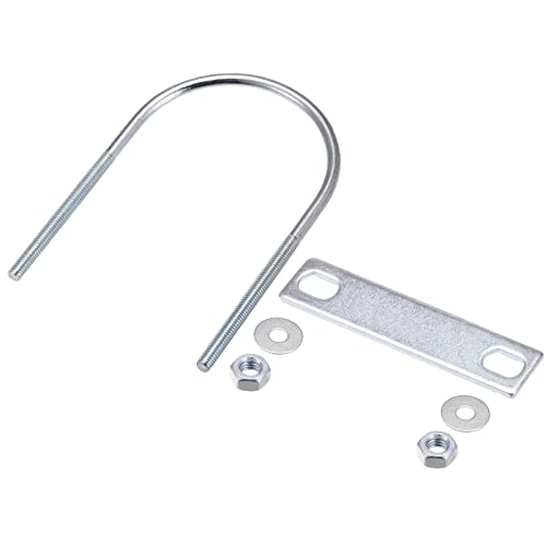 Image of METALLIXITY U Bolts 2 Sets (M6x76x150mm), Round U Bolt Steel with Accessories - for Construction, Pipe