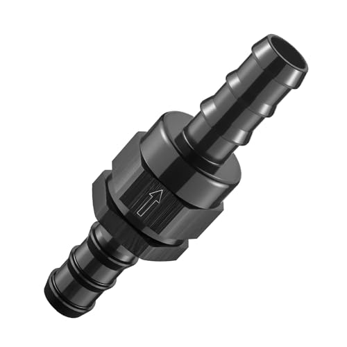 EVIL ENERGY 5/8" Check Valve, One Way Non-Return Valve Fitting Aluminum Black
