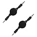 2 Pack Fenzer Black Retractable 3.5mm AUX Auxiliary Cable Cord for Apple iPhone iPod Touch Nano Tablet Cell Phone MP3