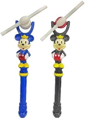 MIXEL Rotating Mickey Mouse Spinning Wand, Rotating Pinwheel Projection, Glowing LED Light, Eye Catching Design, Vibrant Colour, Delightful Music, Magical Wand Play Toy, Random colour