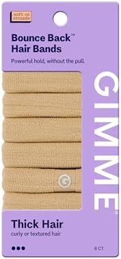 Gimme Beauty Bounce Back Hair Ties, Extra Stretch, Blonde, 6 Pack