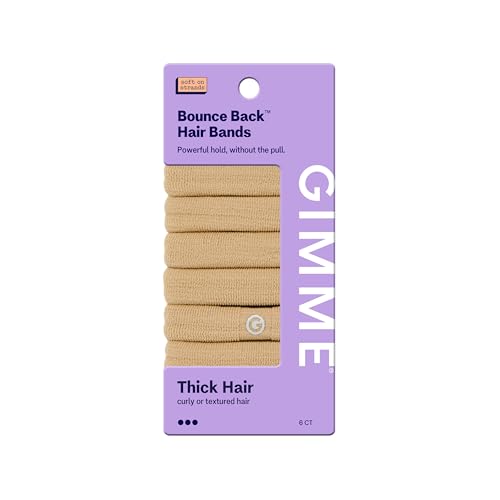 Gimme Beauty Bounce Back Hair Ties, Extra Stretch, Blonde, 6 Pack
