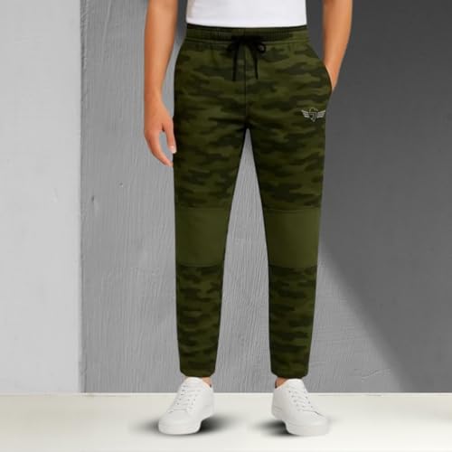 Image of Men's Spandex Polyester Track Pants | Stretchable Dry-Fit Activewear Bottoms for Gym, Running, Training & Sports | Lightweight Elastic Waist Straight Fit Trackpant for Men