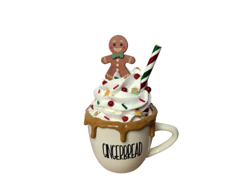 Mini Taza Decorativa de Jengibre para Navidad miniatura 1