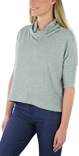Image of ToBeInStyle Women's Classic Knit Fold Over Turtleneck Pullover