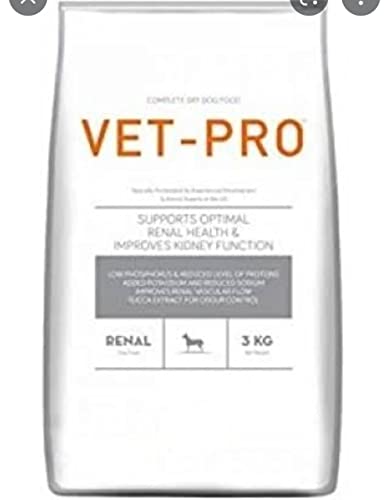Image of Vet PRO RENAL 3 KG Dog Adult Food (Pack of 1) Prescription Diet and to Improve Kidney Function and Urinary Health of Adult Dog