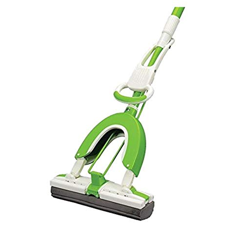 Scotch-Brite Butterfly Mop with Super Absorbent PVA Sponge, Hands-Free Wringing, Adjustable Handle, Ideal for Home, Bathroom & Balcony Cleaning, Extra Refill Available