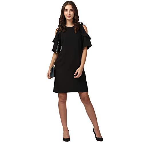 Image of Harpa Round Neck Solid Dress