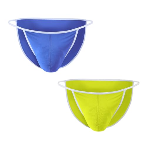 Mens Mesh Breathable Briefs,Ball Pouch Bulge Enhancing and Low Rise Underwear for Men,Soft and Comfortable