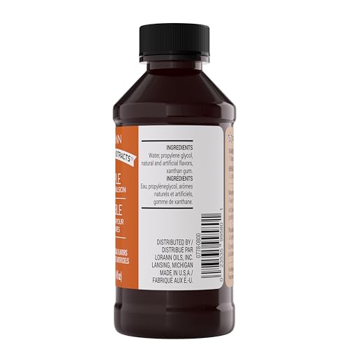 LorAnn Bakery Emulsion Maple / Ahorn Backemulsion Lebensmittelaroma Ideal zum Backen von Kuchen Keksen Plätzchen und für Füllungen wie Zuckerguss und Desserts - 118 ml