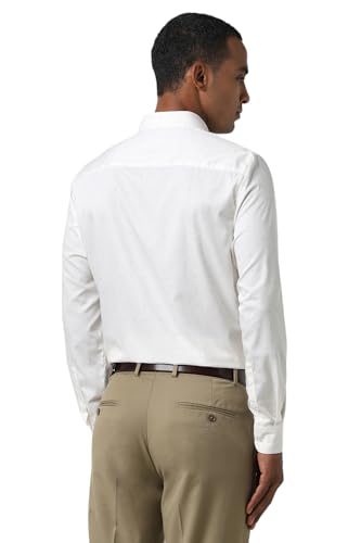 Image of Peter England Men Cotton Solid Slim Fit Shirt