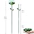 FLYVOLE Metal Bird Baths for Outdoors, Garden Bird Bath & Bird Feeders with Metal Stake, Hummingbird Feeder for Outdoor Garden Yard Lawn Decor (5PCS)