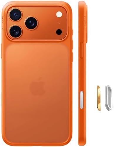 TORRAS Guardian für iPhone 17 Pro Max Hülle [TOP Militärschutz] Matt Orange | 360°-Airbagschutz, stoßfest & kratzfest, samtweiche Haptik, Kameratasten-Schutz – Handyhülle für iPhon