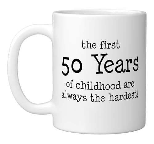 Taza de cerámica 11 onzas diseño cumpleaños 50 miniatura 1