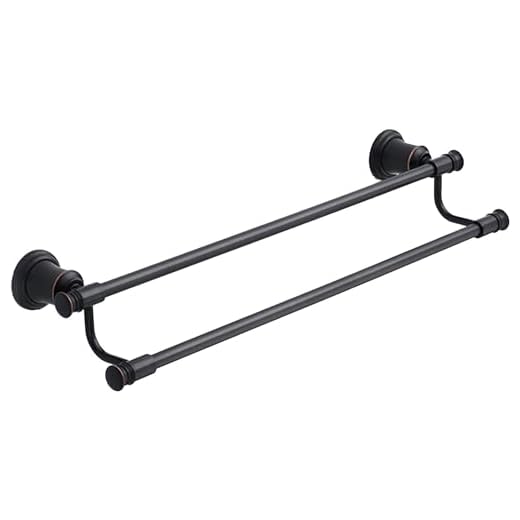 Toalheiro suporte de toalha de banho toalheiro de banho, prateleira de toalha preta com suporte de barra de toalha dupla cobre + liga de zinco + suporte de toalha de montagem na parede de aço