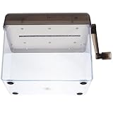 Déchiqueteuse de bureau - ne pas surcharger le bac avec du papier trop lourd, ni insérer de ciseaux, de pinces coupantes ou d'ongles dans l'entrée de papier. déchiqueteuse manuelle de table