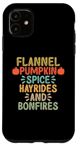 flannel pumpkin spice hayrides and bonfires �X�}�z�P�[�X iPhone 11 �p