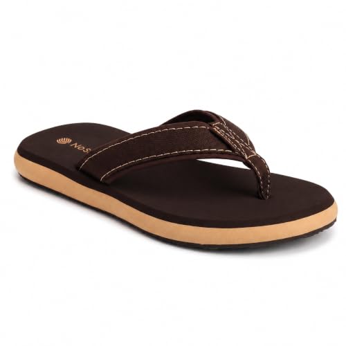 Image of NoStrain Men's Canvas Slippers, Flip Flops & Chappal - Angular Fit