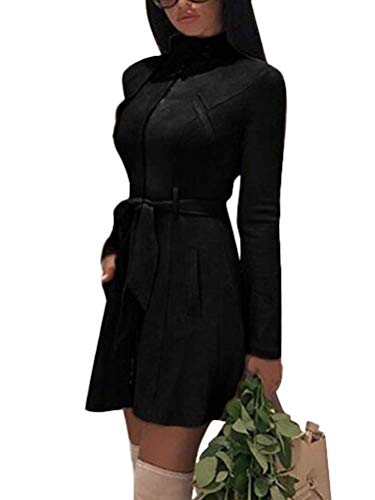 Tomwell Damen Winter Faux Wildleder Reißverschluss Jacke Parka Warm...